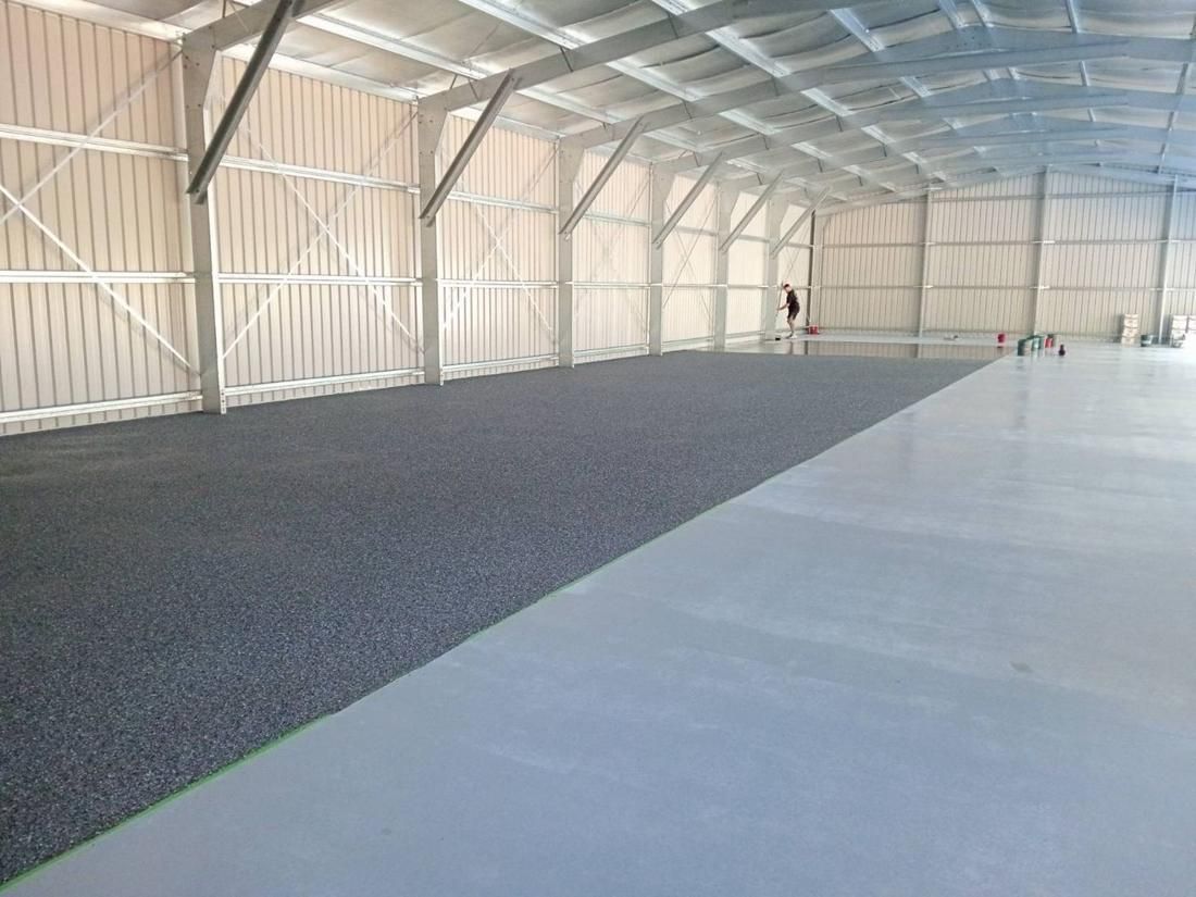 Shed floor, flake and clear coat by Epoxy Armour Coatings, Sunshine Coast