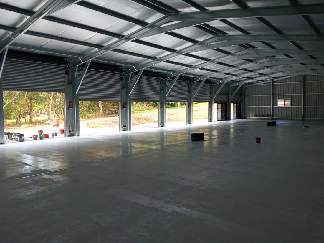 Warehouse floor, base coat by Epoxy Armour Coatings, Sunshine Coast