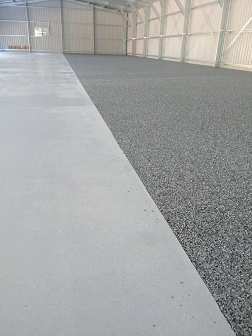 Flake edge against the base coat by Epoxy Armour Coatings, Sunshine Coast