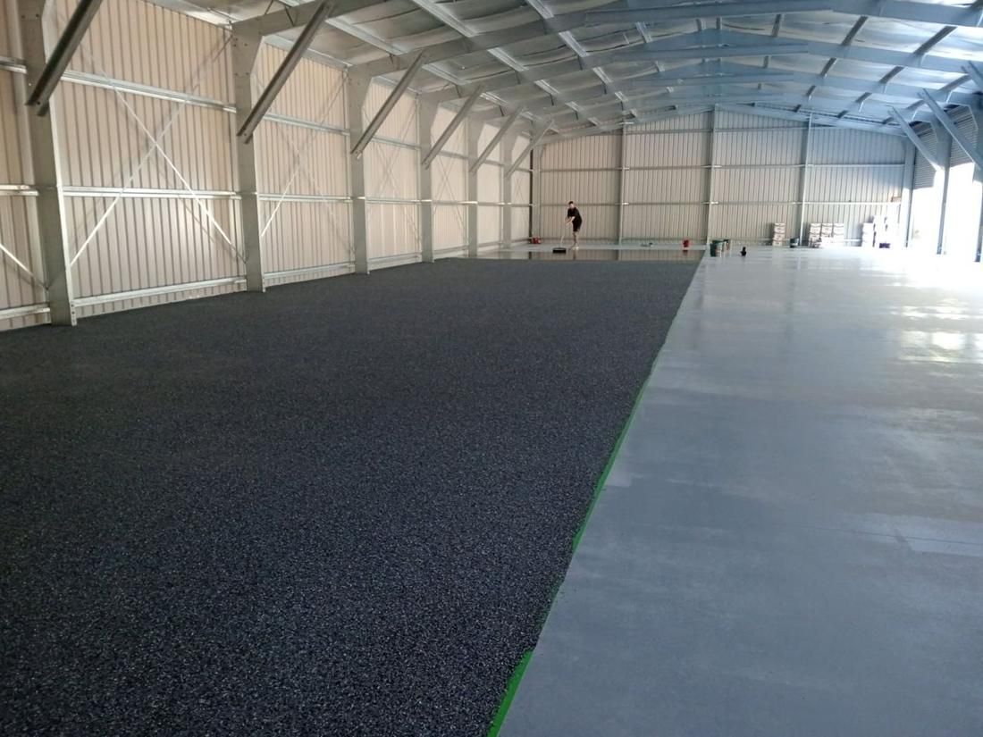 Shed floor, flake epoxy by Epoxy Armour Coatings, Sunshine Coast