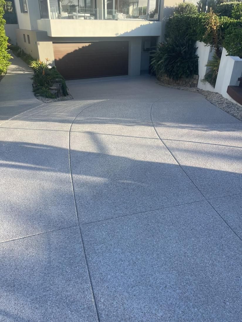 Driveway, stone-look flake by Epoxy Armour Coatings, Sunshine Coast
