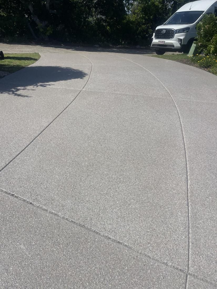 Driveway, stone-look flake by Epoxy Armour Coatings, Sunshine Coast