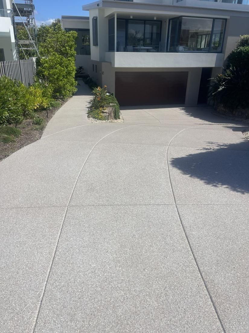 Driveway to double garage by Epoxy Armour Coatings, Sunshine Coast