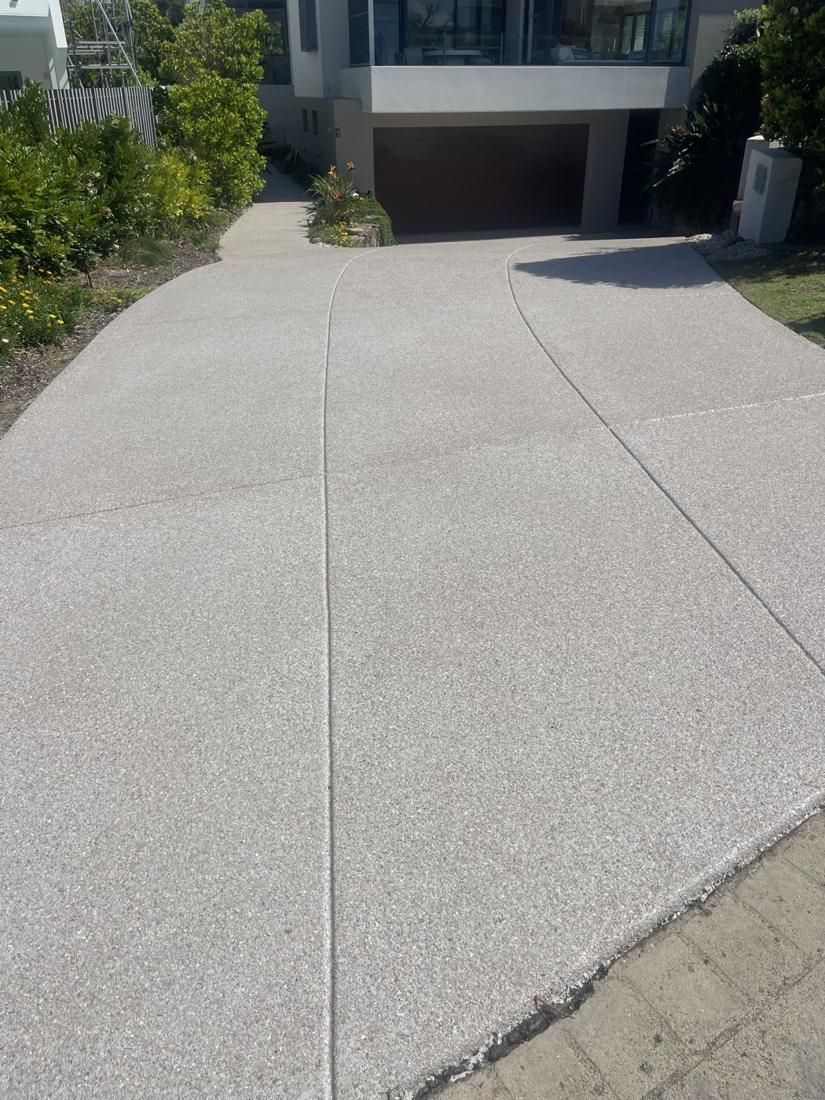 Driveway, stone-look flake by Epoxy Armour Coatings, Sunshine Coast