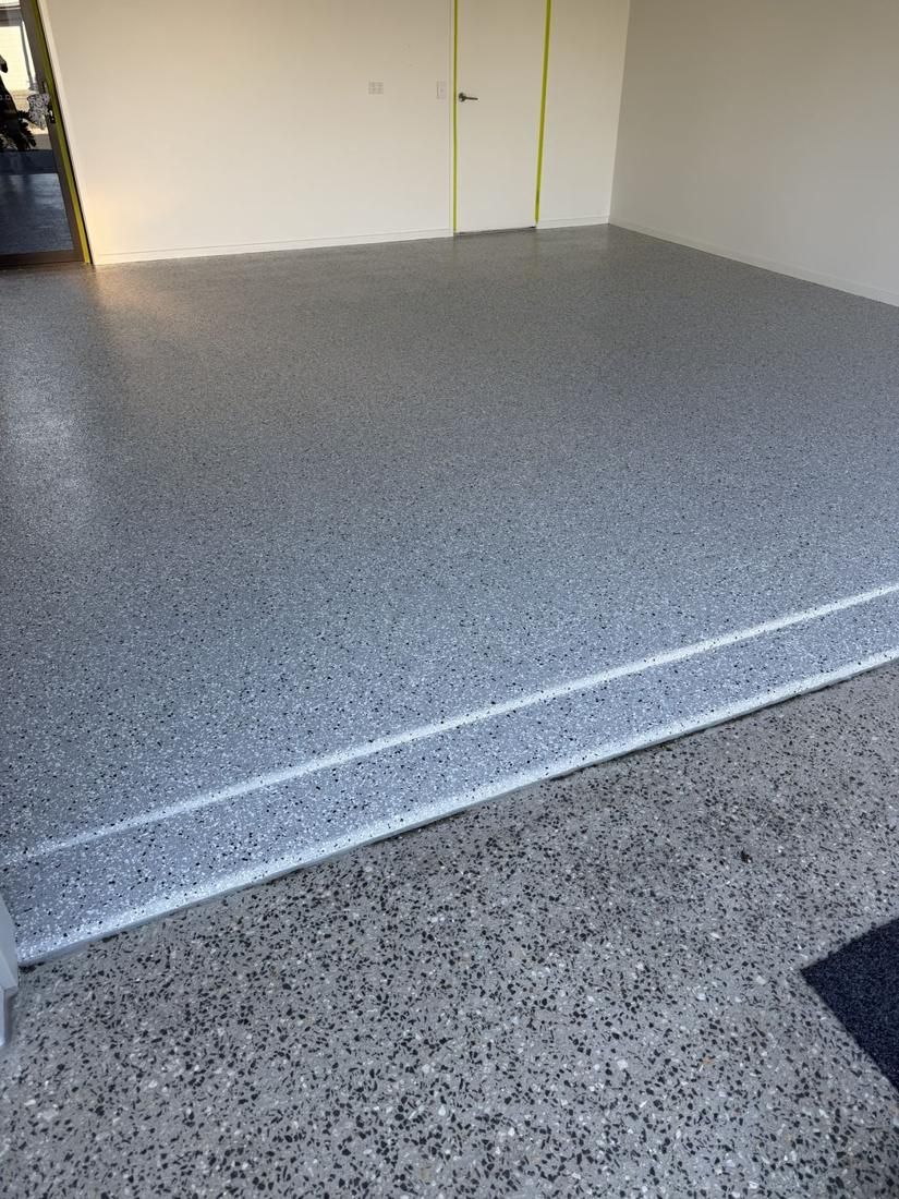 Garage, light grey flake by Epoxy Armour Coatings, Sunshine Coast