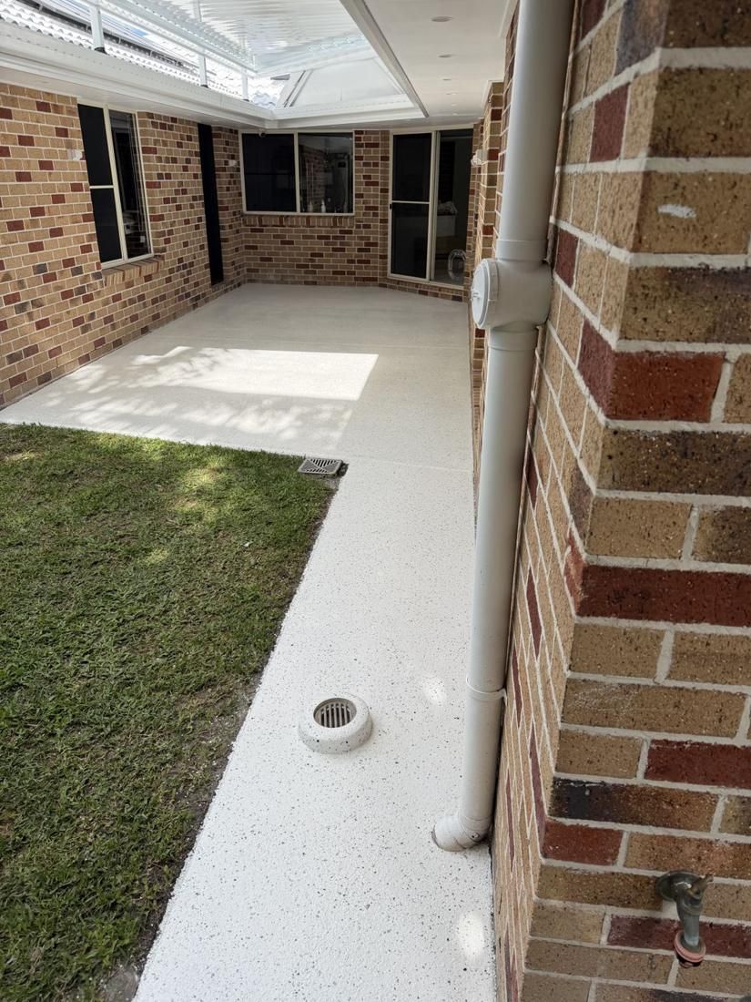 Rear patio, light flake by Epoxy Armour Coatings, Sunshine Coast