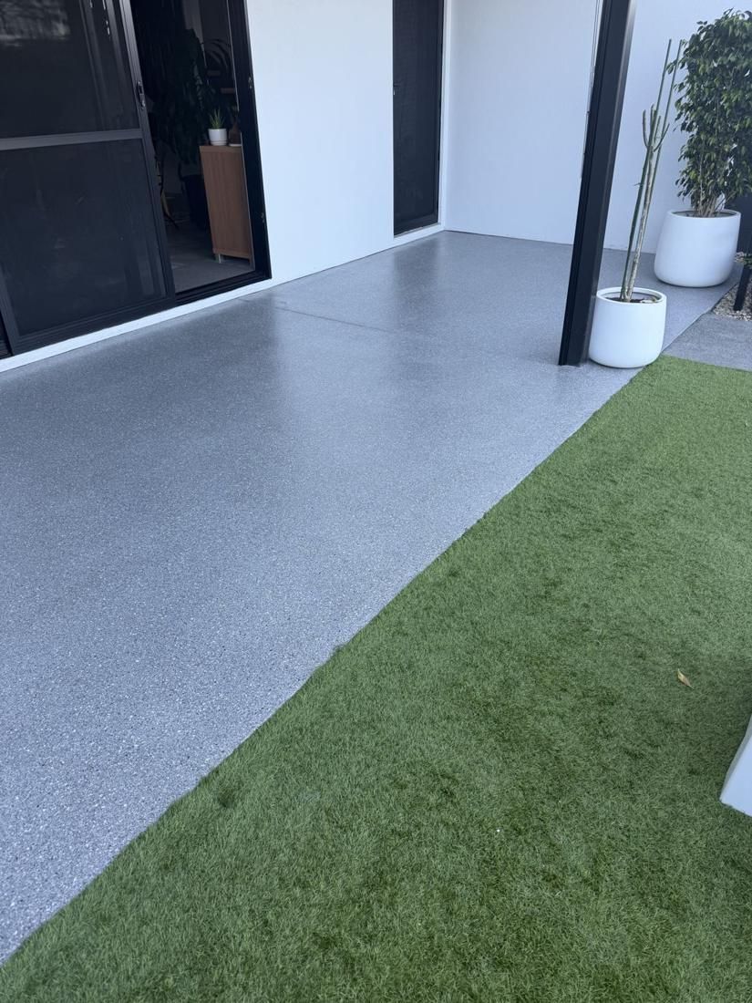 Alfresco next to the lawn by Epoxy Armour Coatings, Sunshine Coast