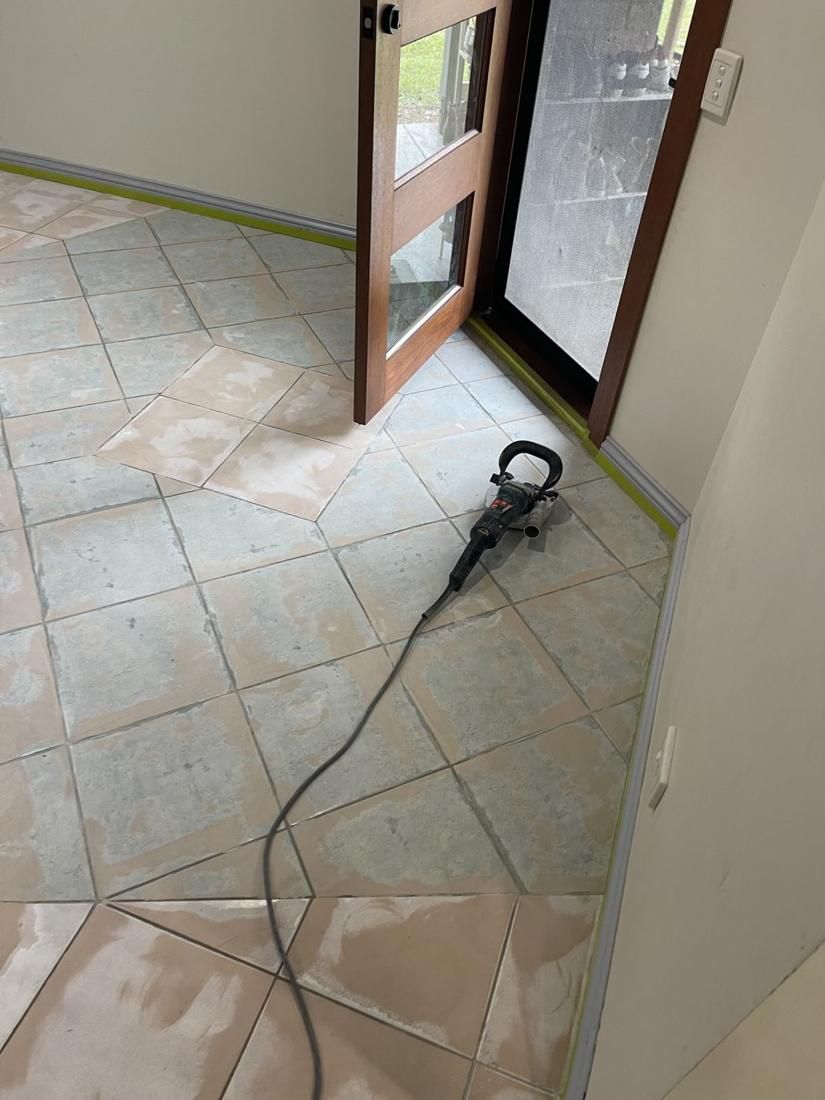 Tiles ground to the back door by Epoxy Armour Coatings, Sunshine Coast